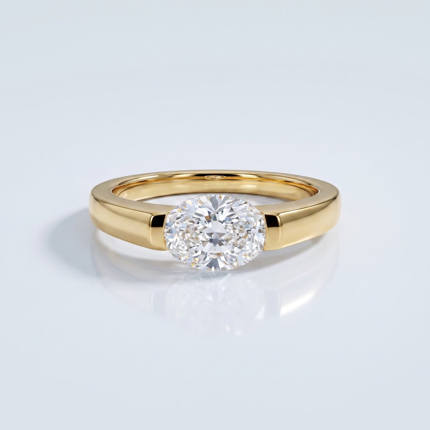 Marquise Swirl Solitaire Engagement Ring – 1 CT Lab Grown Diamond