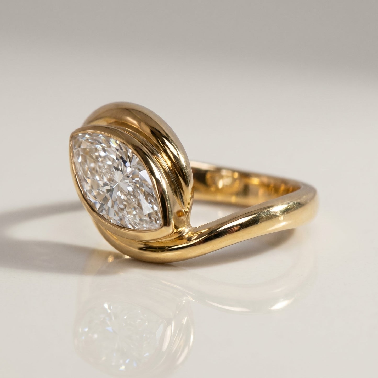 Marquise Solitaire Engagement Ring – 1.5 CT Lab Grown Diamond