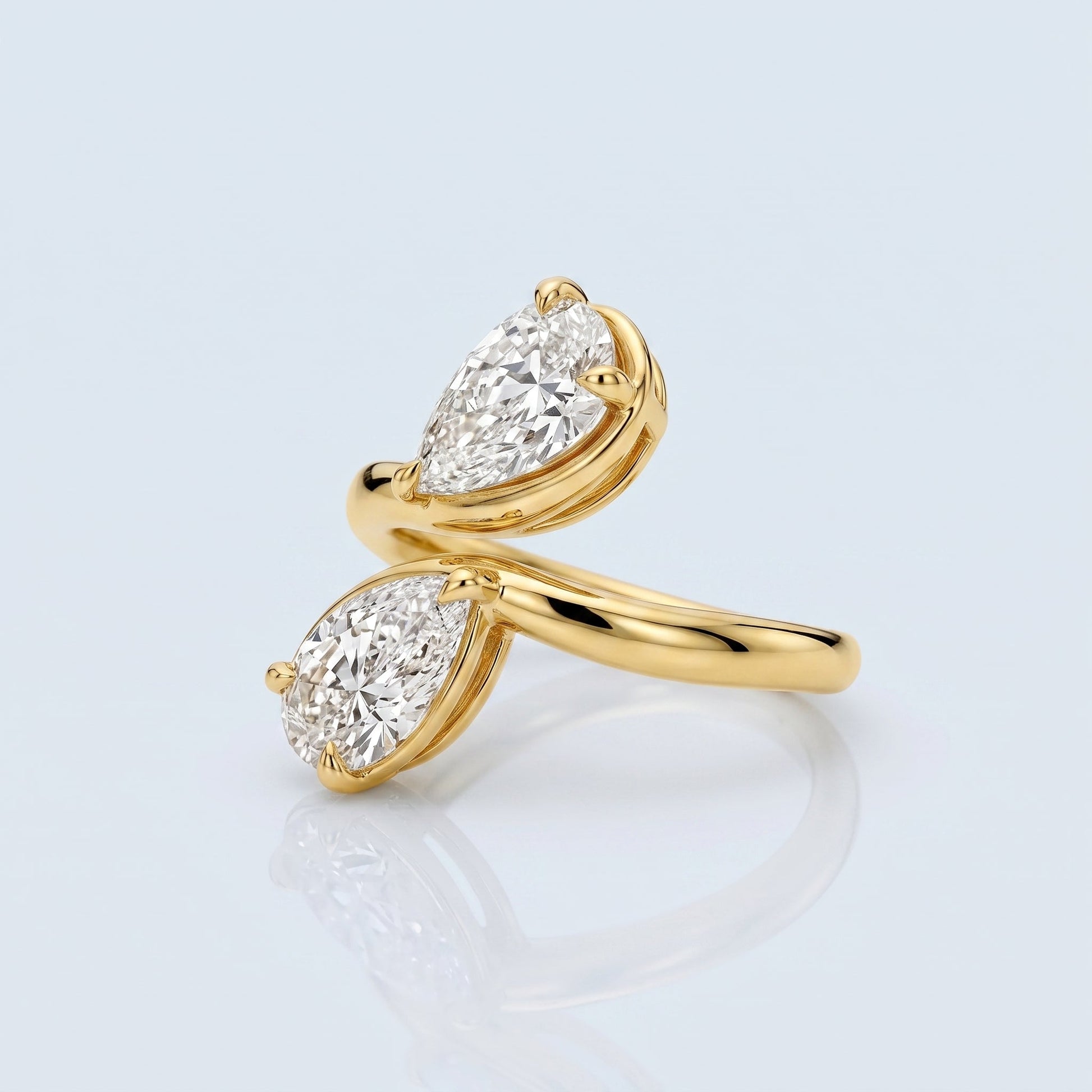 Marquise Swirl Solitaire Engagement Ring – 1 CT Lab Grown Diamond