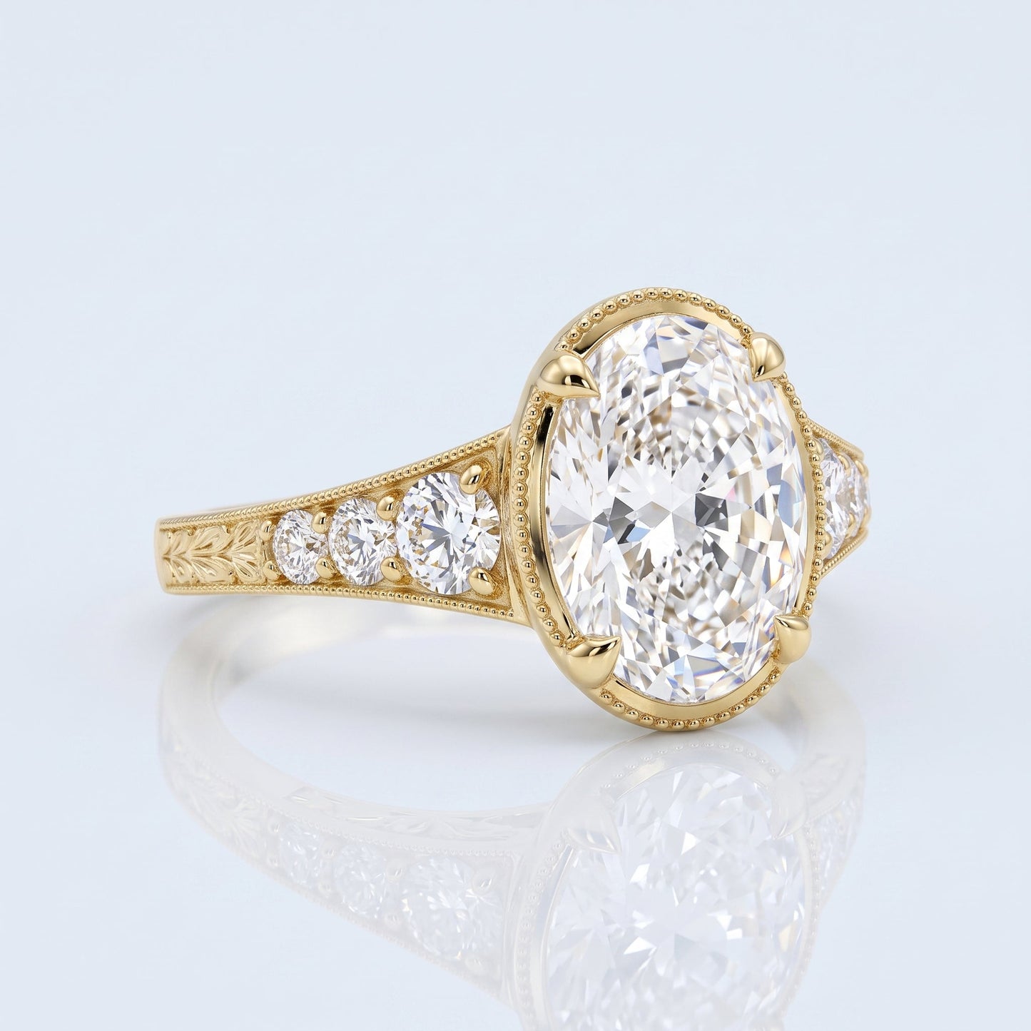 Marquise Swirl Solitaire Engagement Ring – 1 CT Lab Grown Diamond