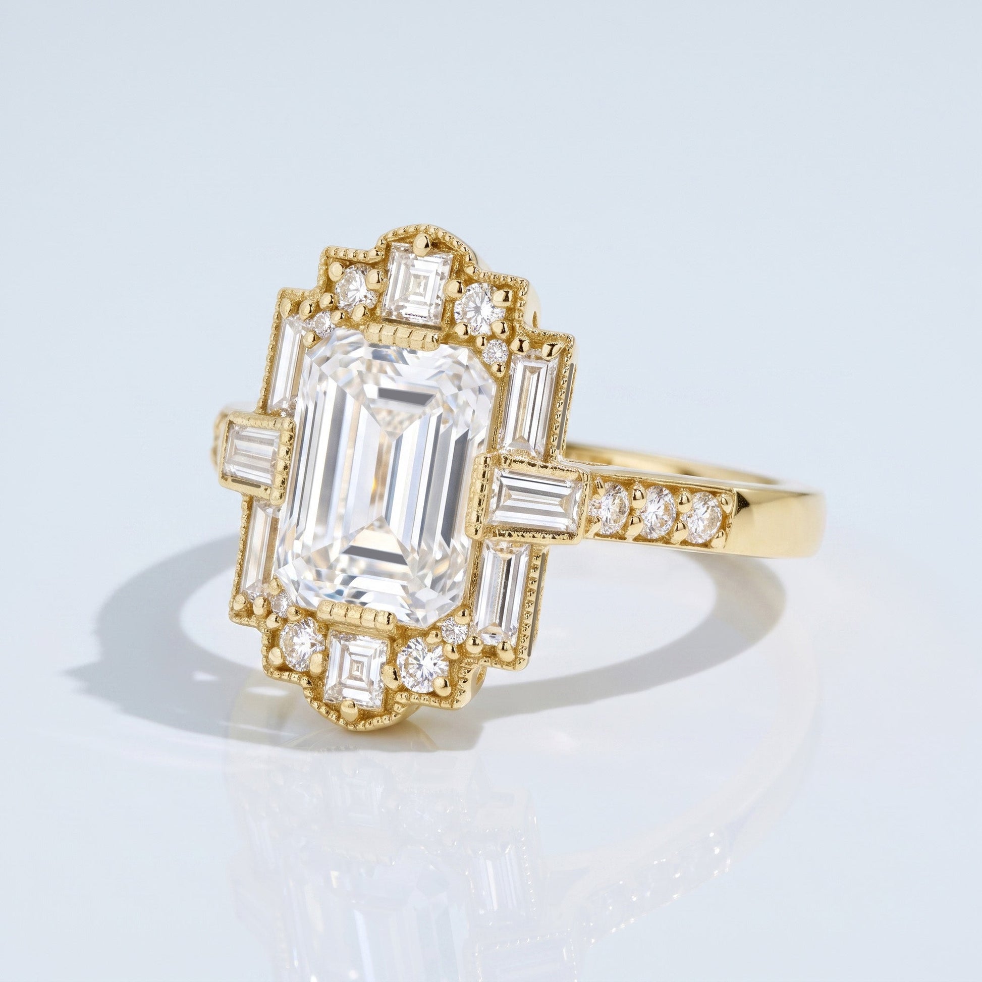 Marquise Swirl Solitaire Engagement Ring – 1 CT Lab Grown Diamond