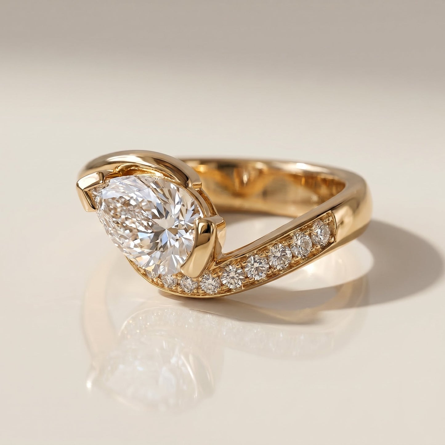 Oval Solitaire Engagement Ring – 2 CT Lab Grown Diamond