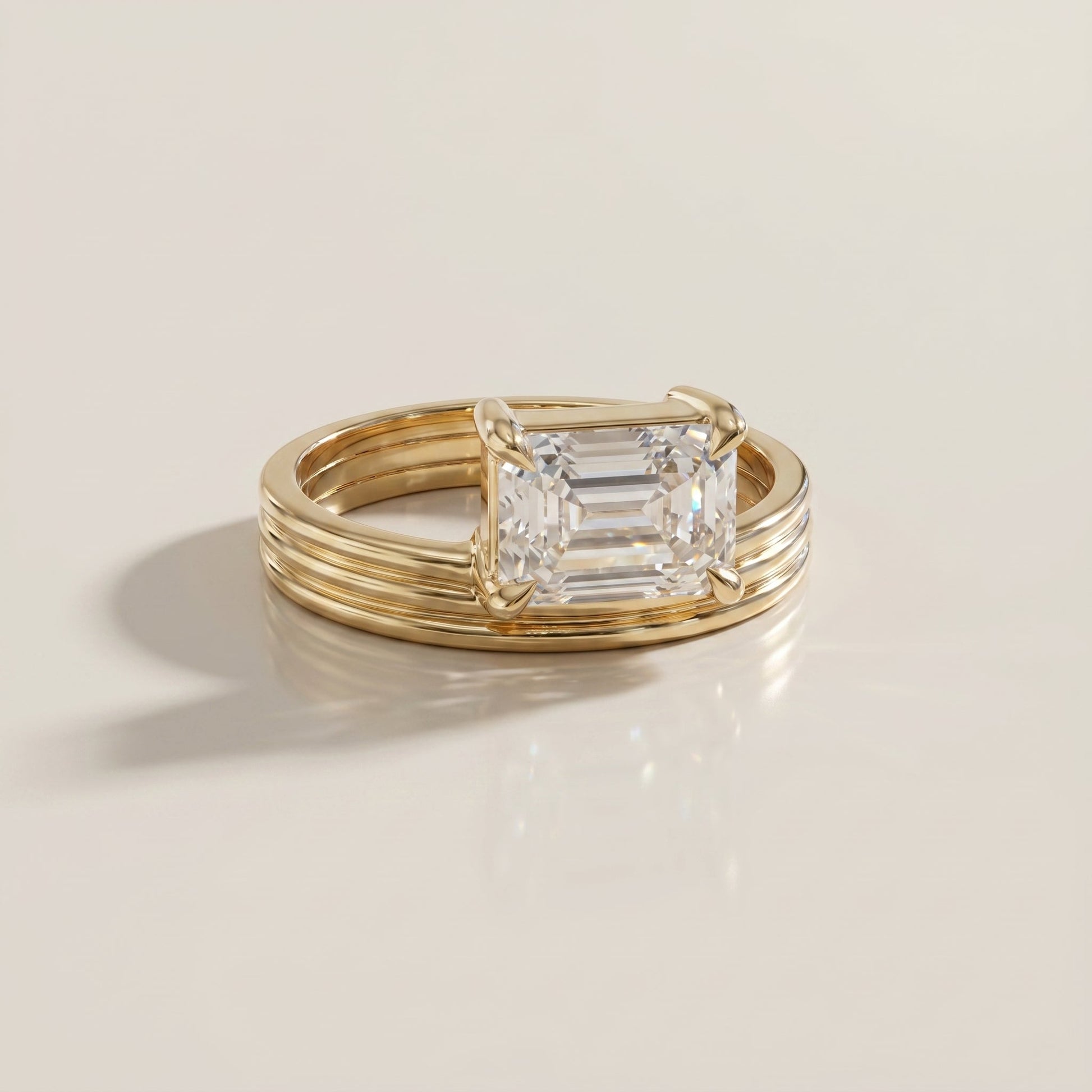 1.0 CT Round Solitaire Moissanite Diamond Bridal Ring Set
