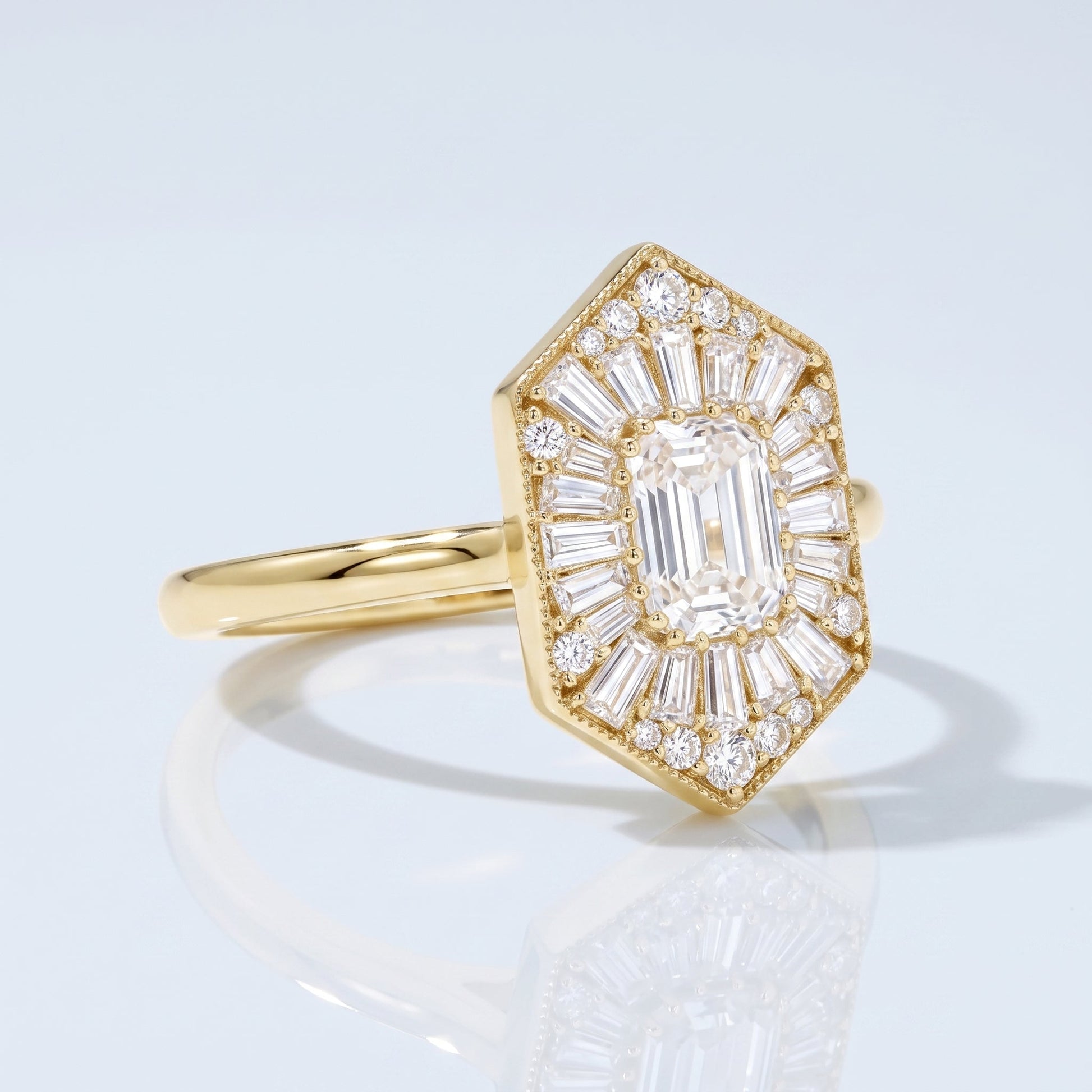 Marquise Swirl Solitaire Engagement Ring – 1 CT Lab Grown Diamond