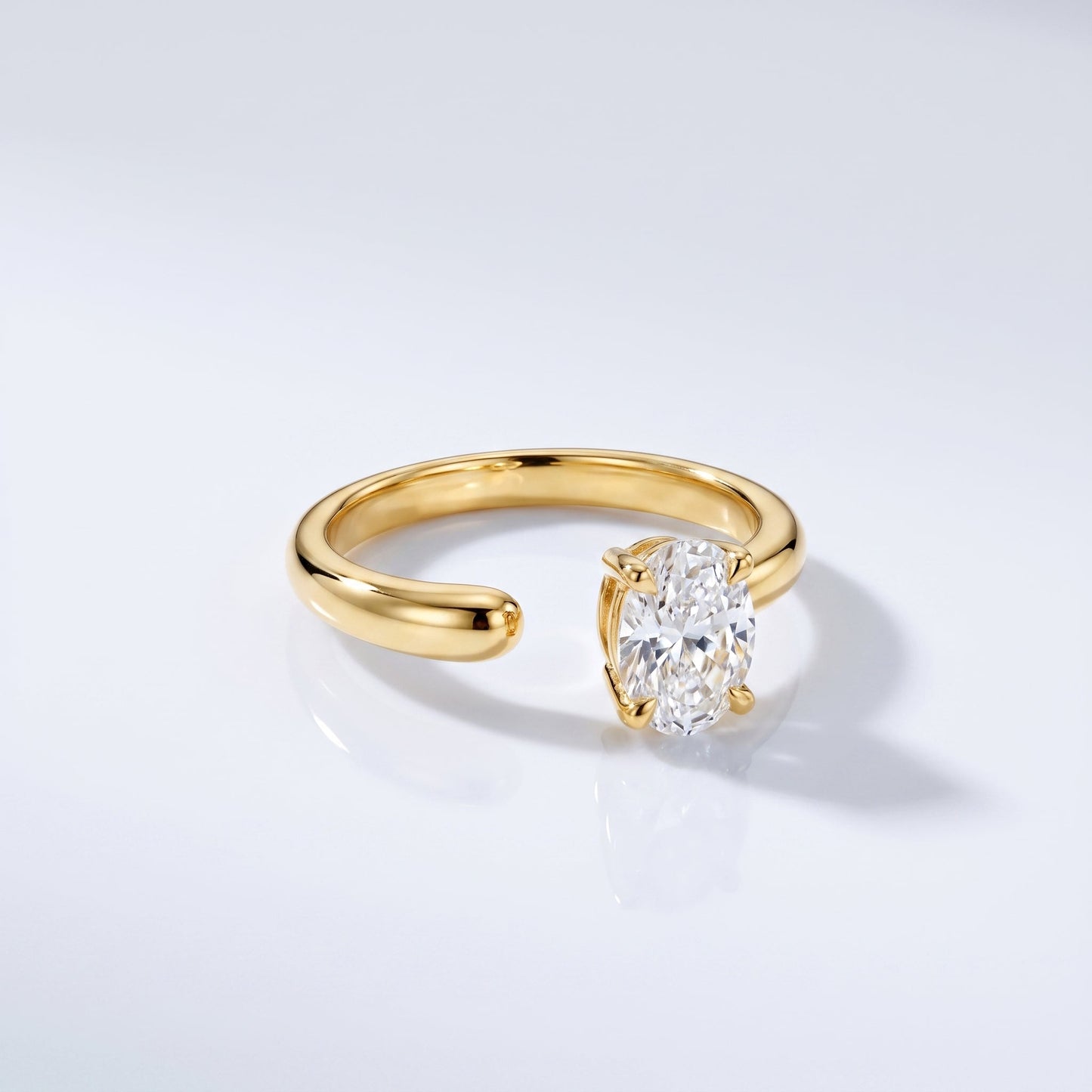 Marquise Swirl Solitaire Engagement Ring – 1 CT Lab Grown Diamond