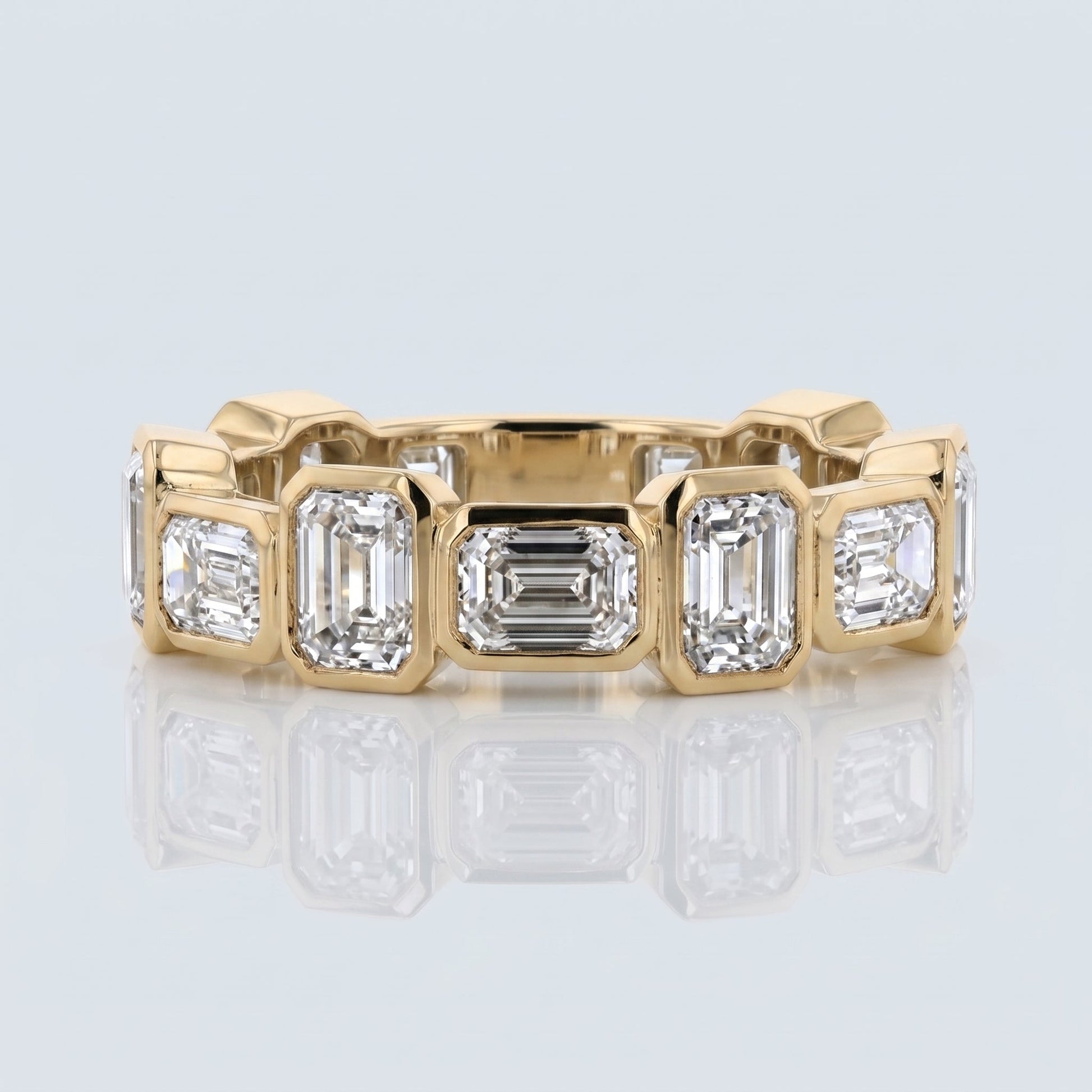 0.2 TCW Round Diamond Half Eternity DEF/VVS Lab Grown Wedding Band