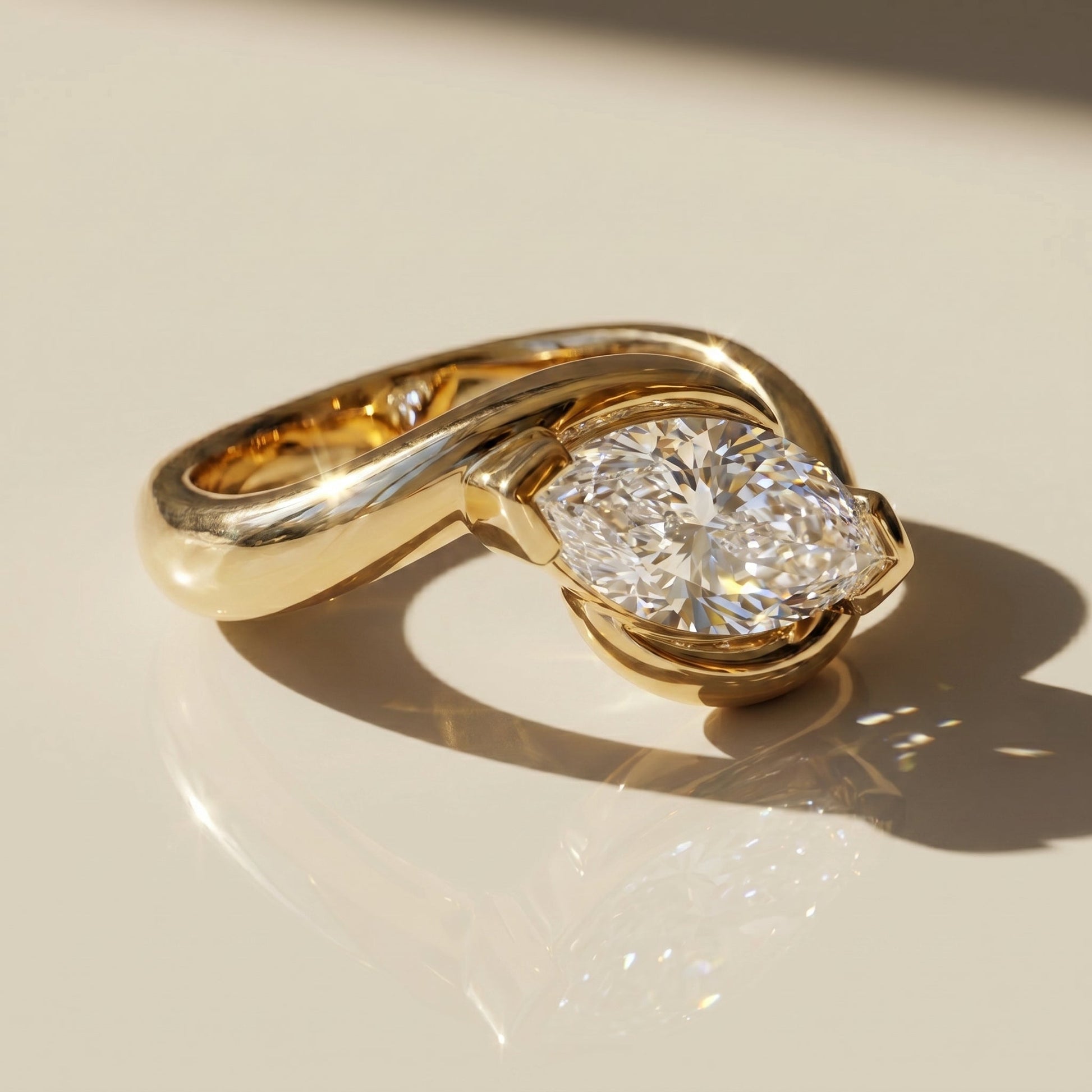 Oval Solitaire Engagement Ring – 2 CT Lab Grown Diamond