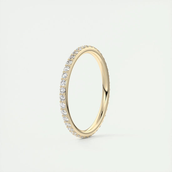 0.37 CT Round Full Eternity CVD EF/VVS Diamond Wedding Band 8