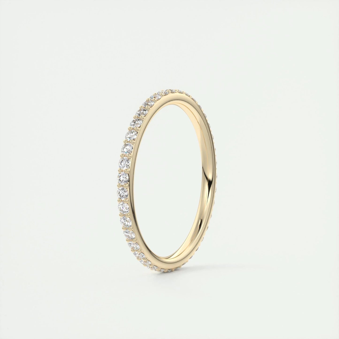 0.37 CT Round Full Eternity CVD EF/VVS Diamond Wedding Band 8