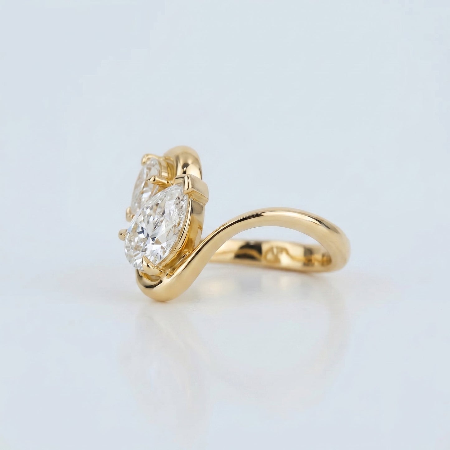 Marquise Swirl Solitaire Engagement Ring – 1 CT Lab Grown Diamond