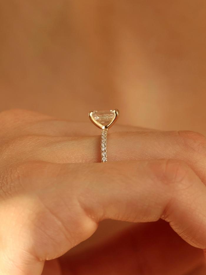 Marquise Cut Cluster Styled Lab Grown Diamond Engagement Ring