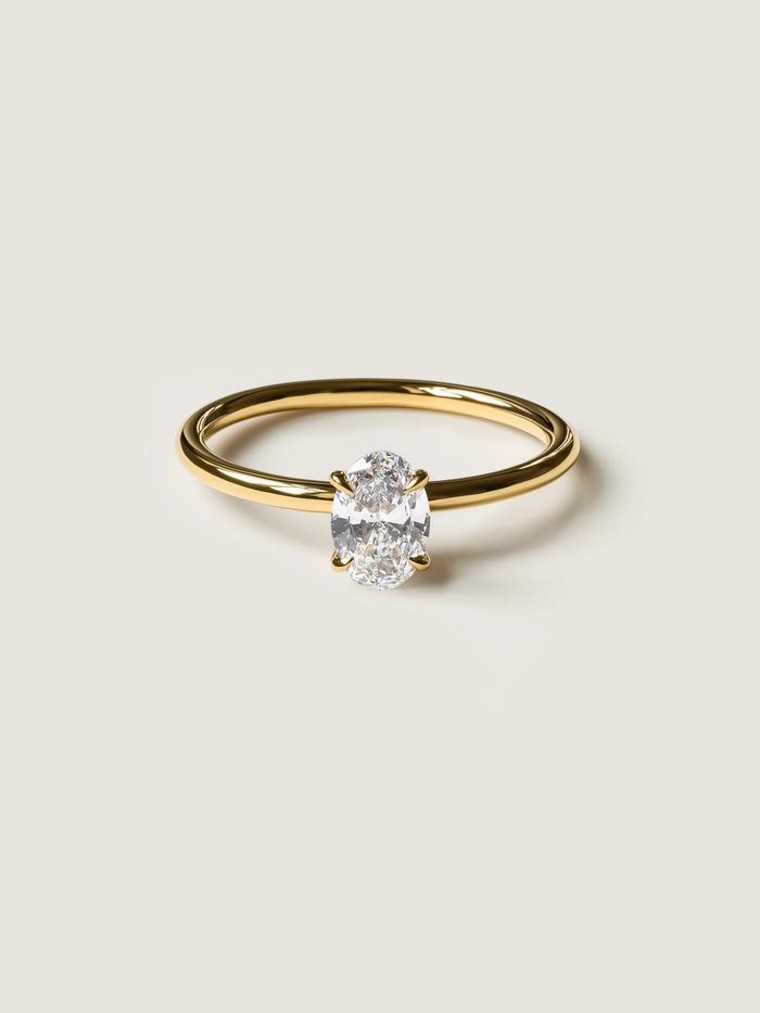 Marquise Cut Cluster Styled Lab Grown Diamond Engagement Ring