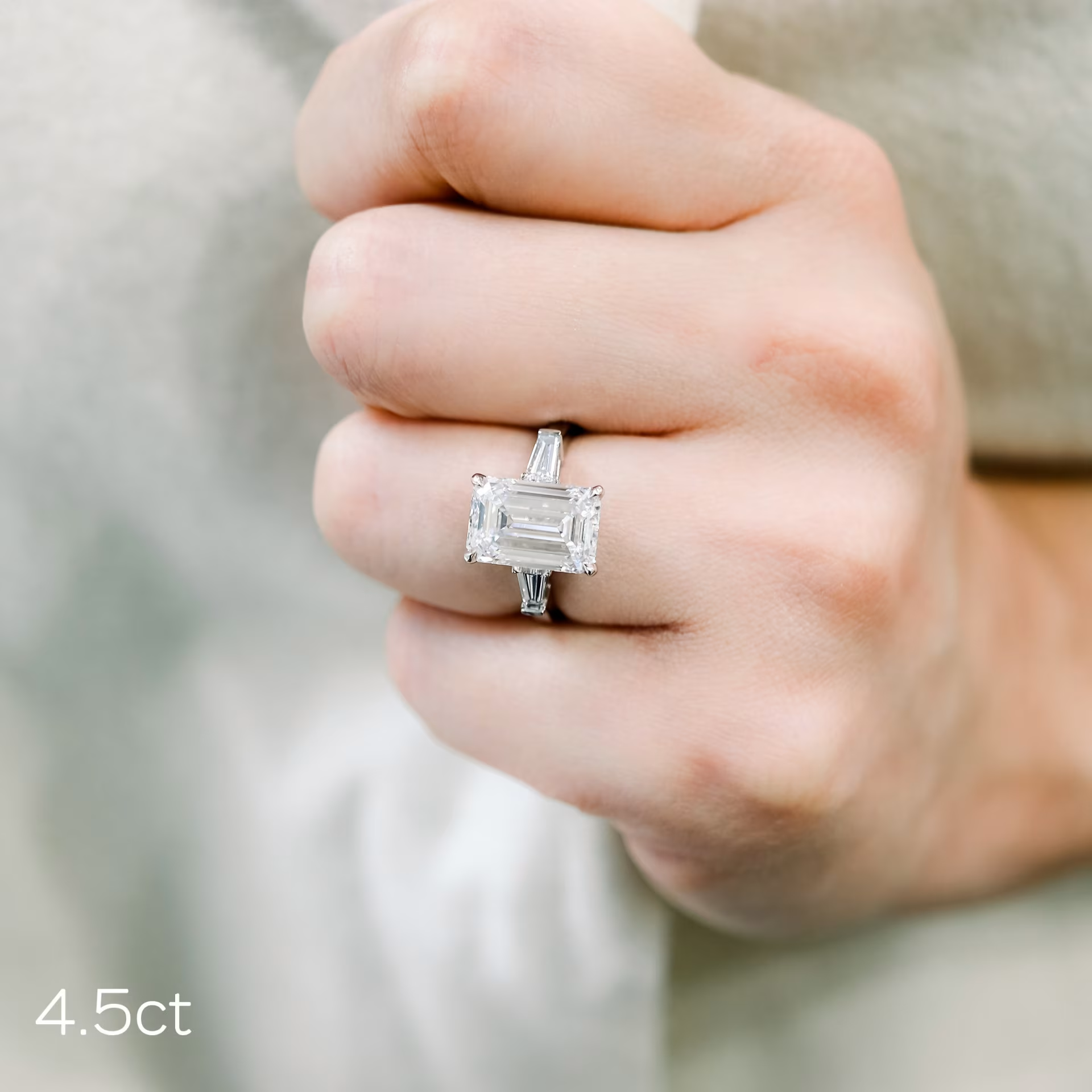 Marquise Cut Cluster Styled Lab Grown Diamond Engagement Ring