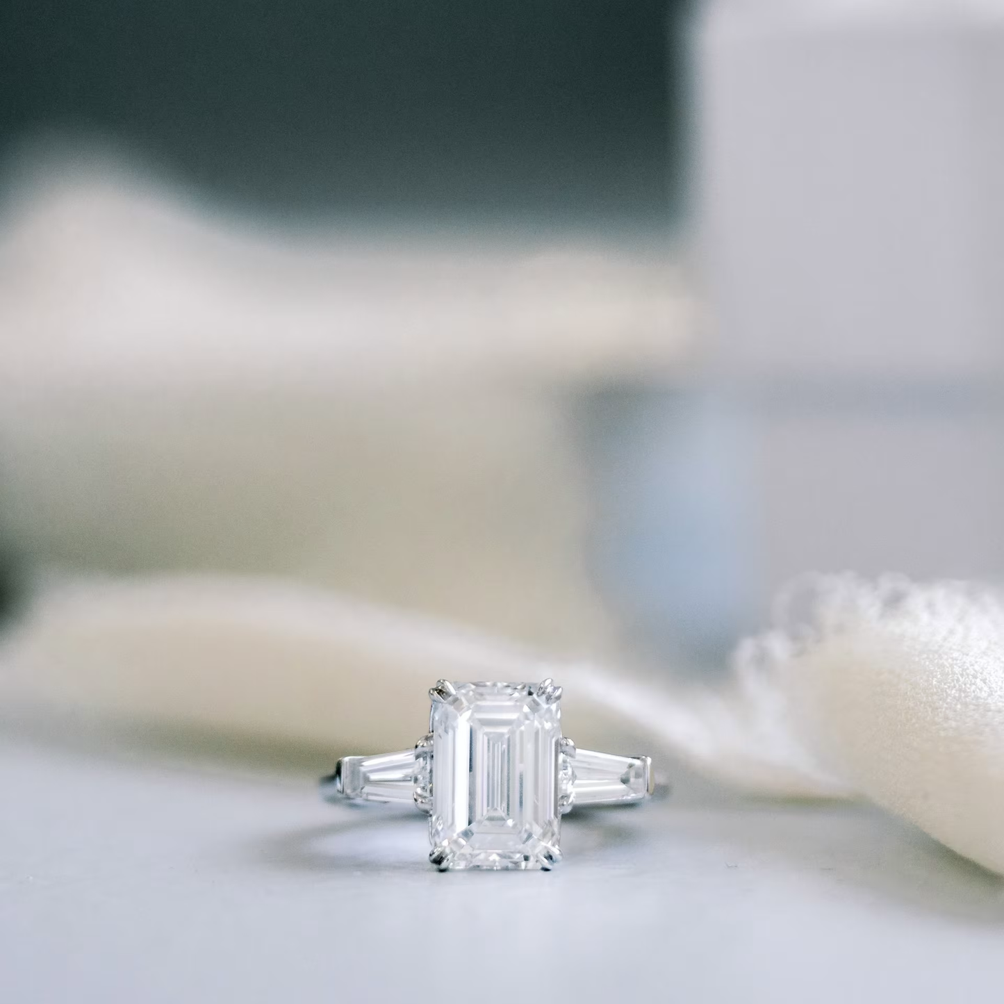 Marquise Cut Cluster Styled Lab Grown Diamond Engagement Ring