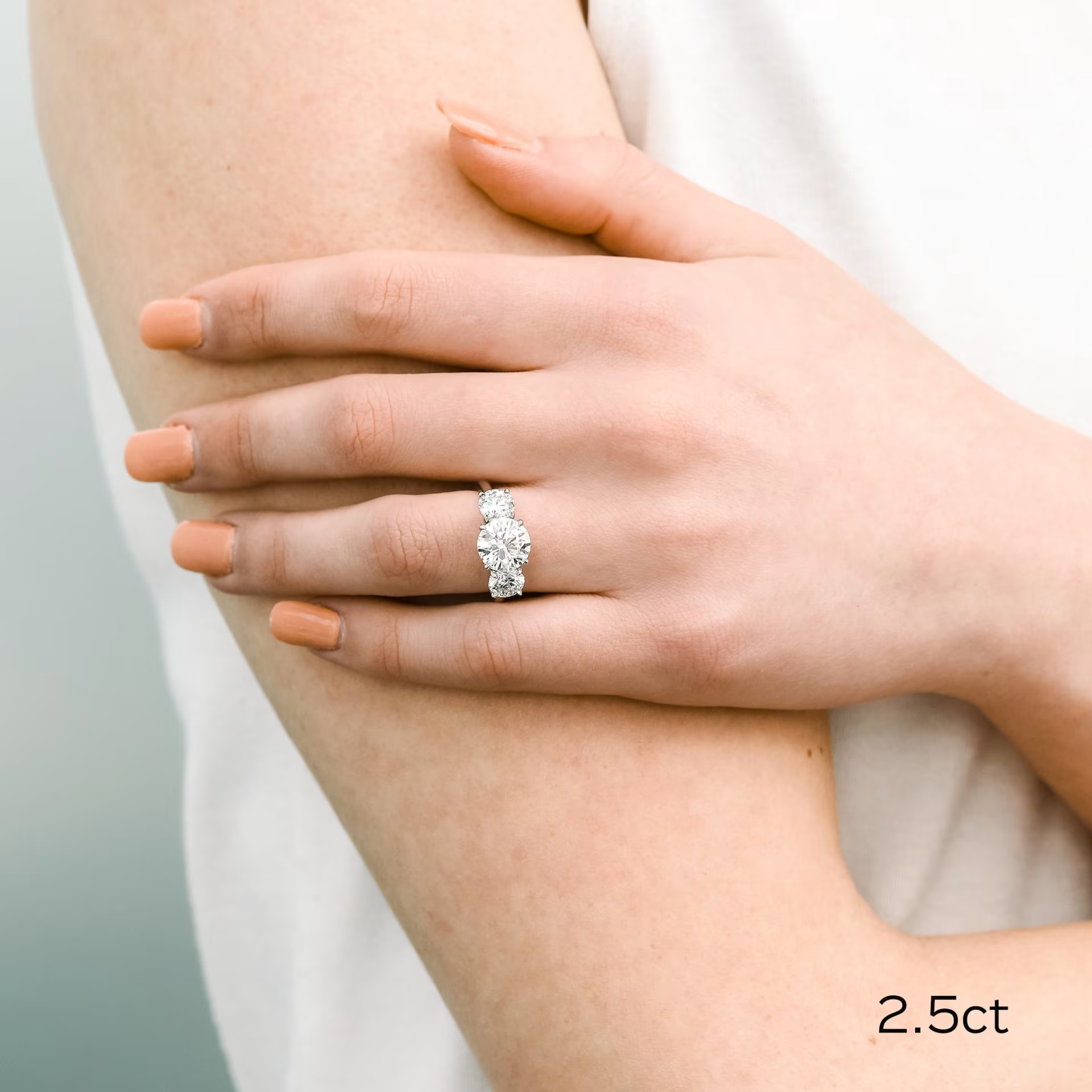 Marquise Cut Cluster Styled Lab Grown Diamond Engagement Ring