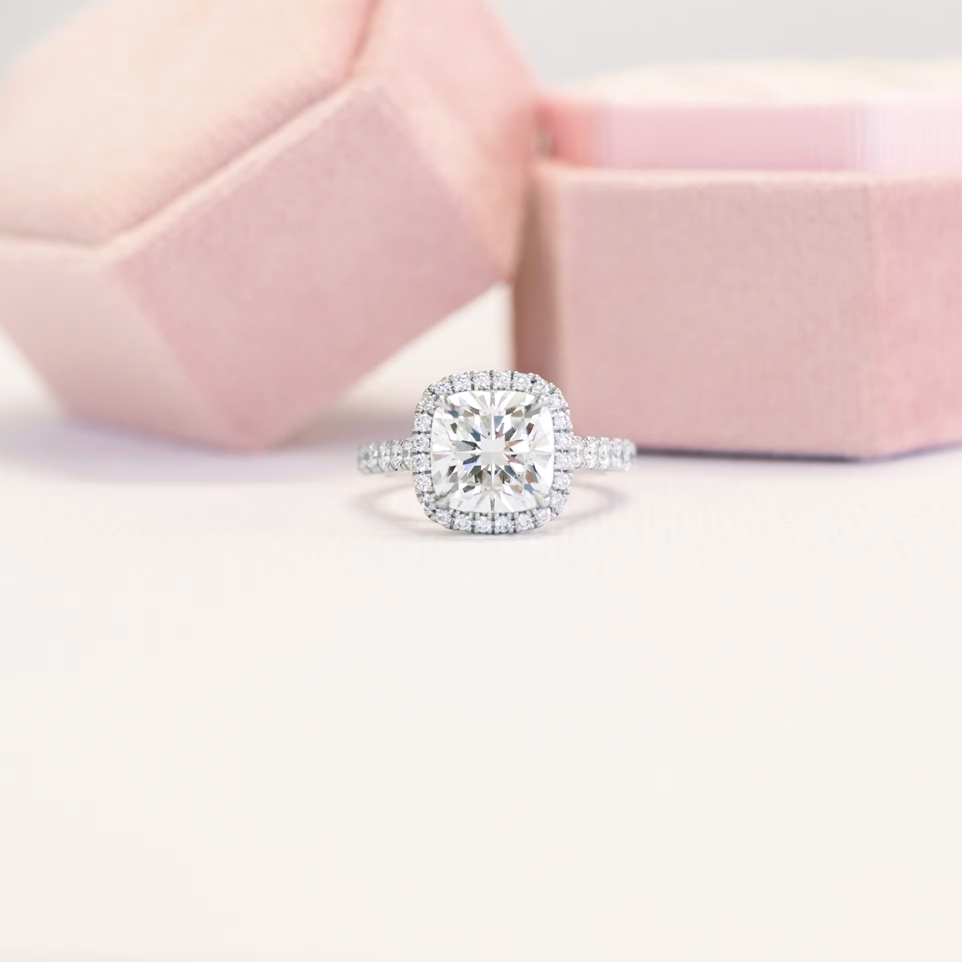 Marquise Cut Cluster Styled Lab Grown Diamond Engagement Ring