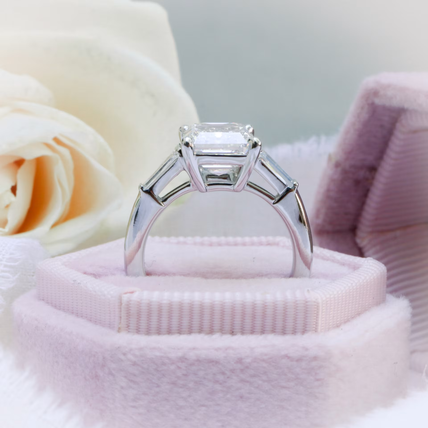 Marquise Cut Cluster Styled Lab Grown Diamond Engagement Ring