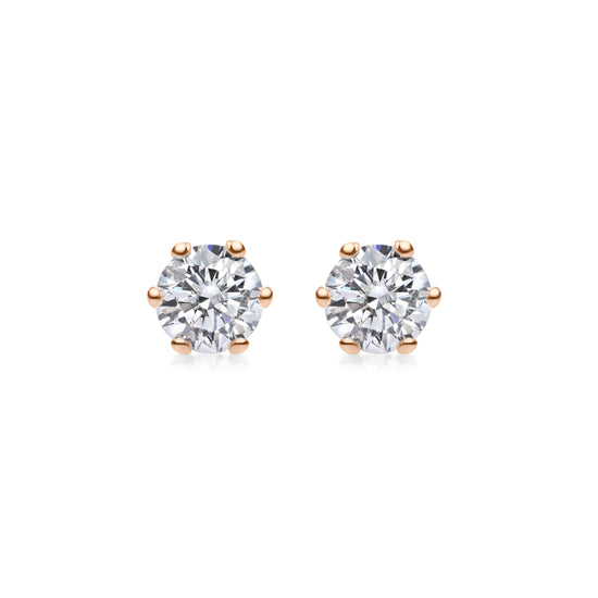 0.5 CT Round Solitaire CVD G/VVS Diamond Earrings 6