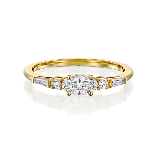 2 CT Round Three Stones Lab Grown Diamond Engagement Ring