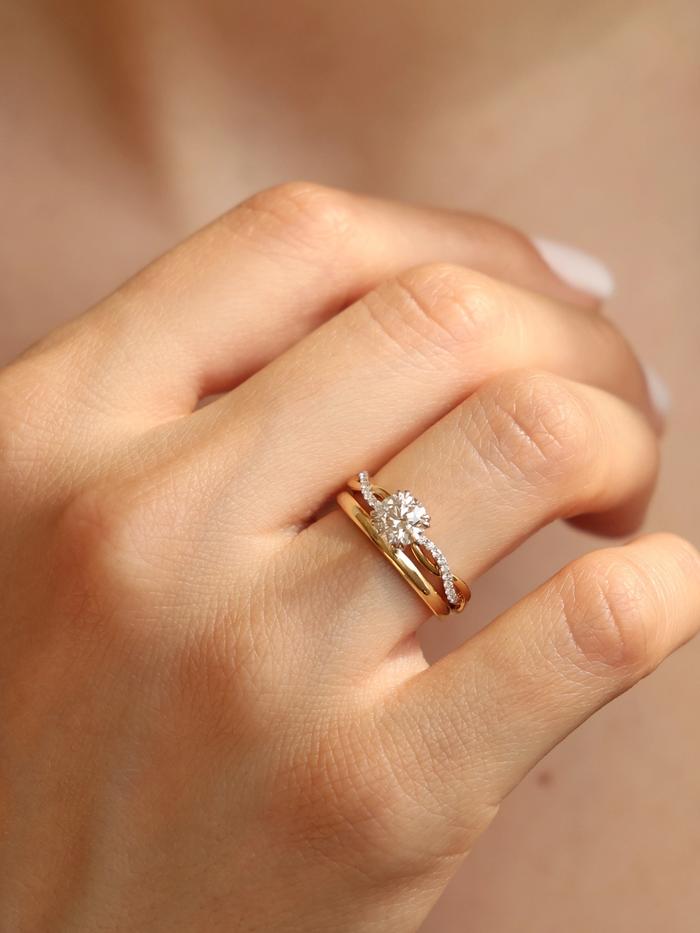 Marquise Cut Cluster Styled Lab Grown Diamond Engagement Ring