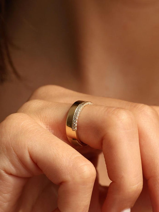 Marquise Cut Cluster Styled Lab Grown Wedding Band