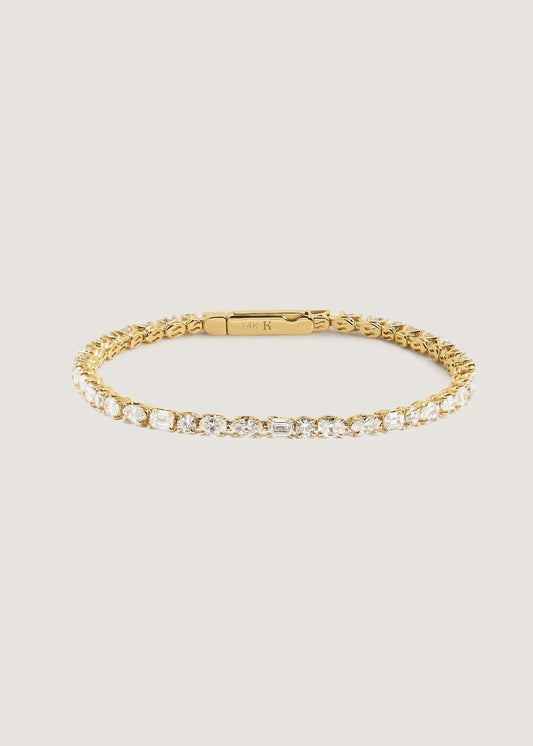 4.5 TCW Multi Stones Lab Grown Diamond Tennis Bracelet