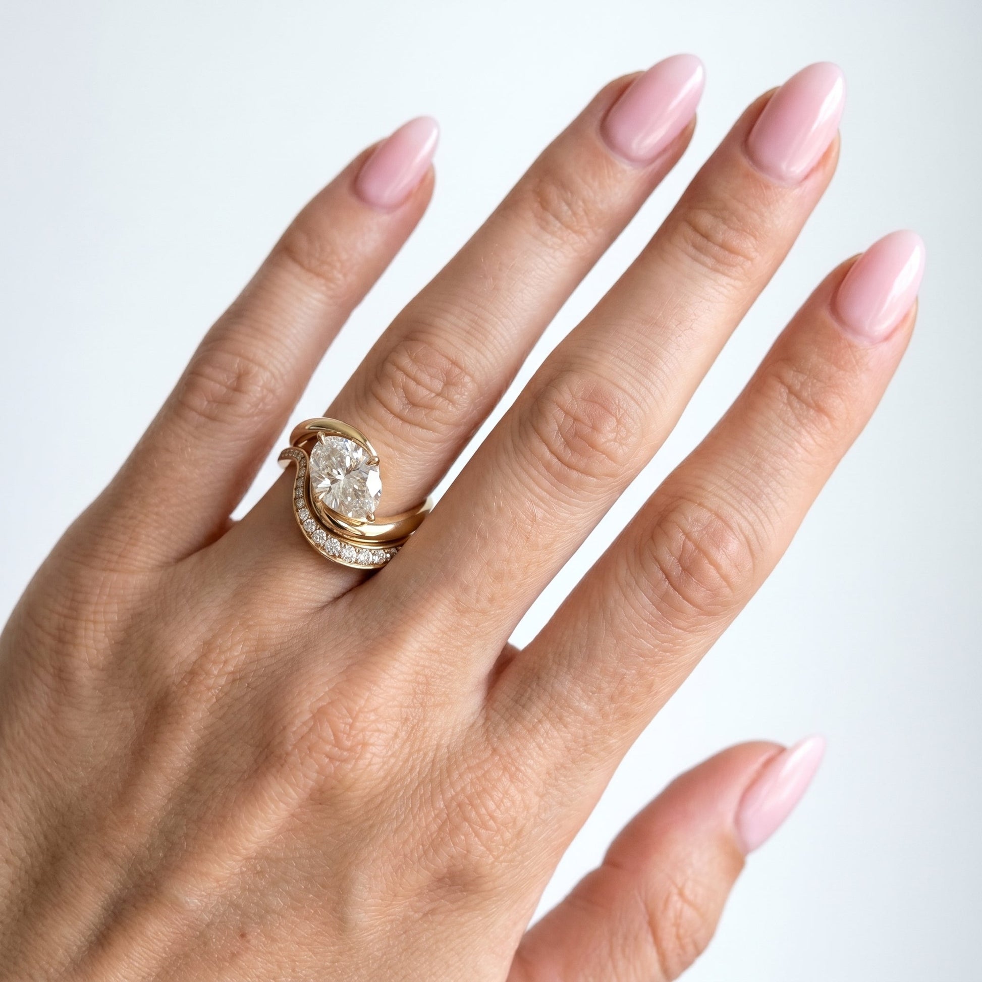 1.0 CT Round Solitaire Moissanite Diamond Bridal Ring Set