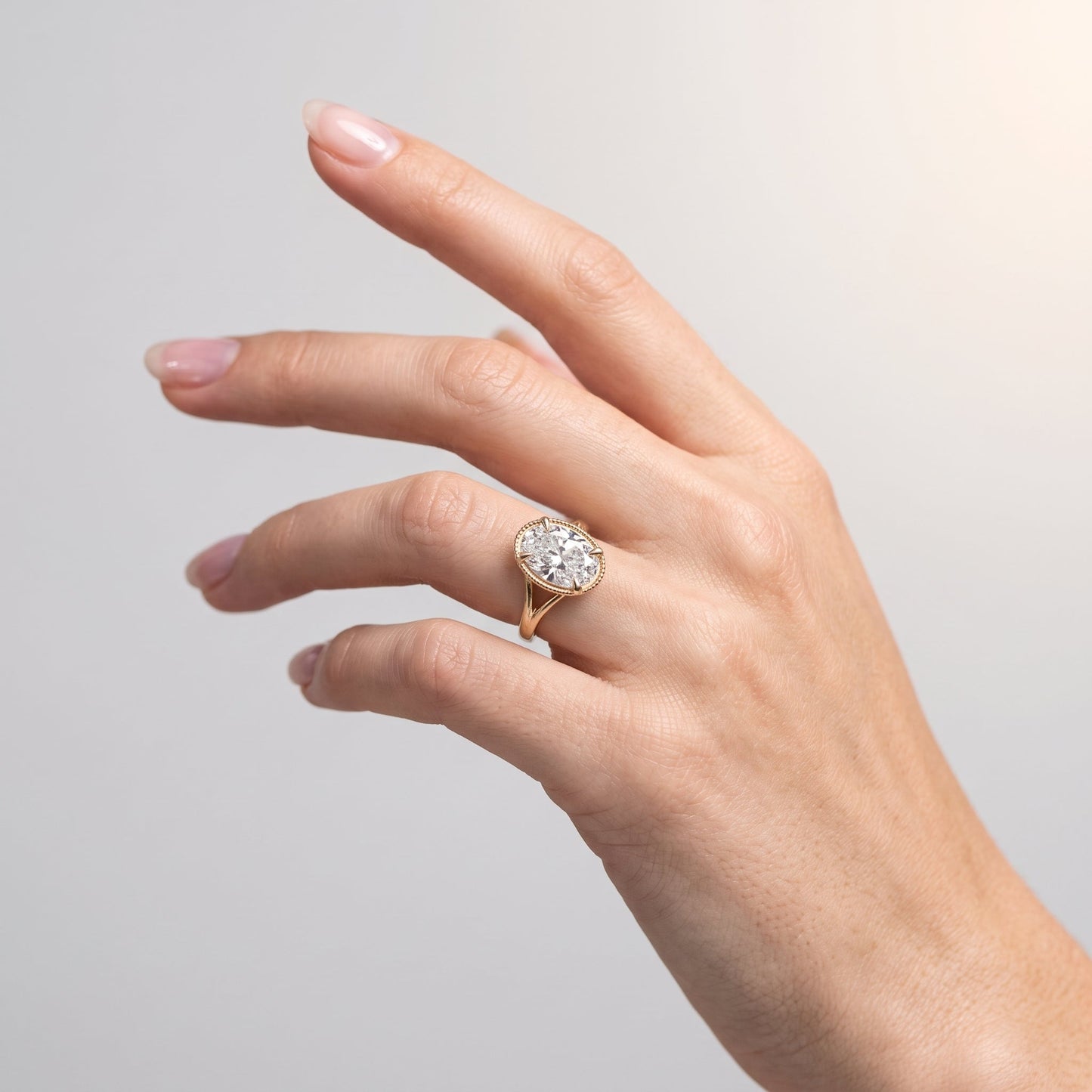 Marquise Swirl Solitaire Engagement Ring – 1 CT Lab Grown Diamond