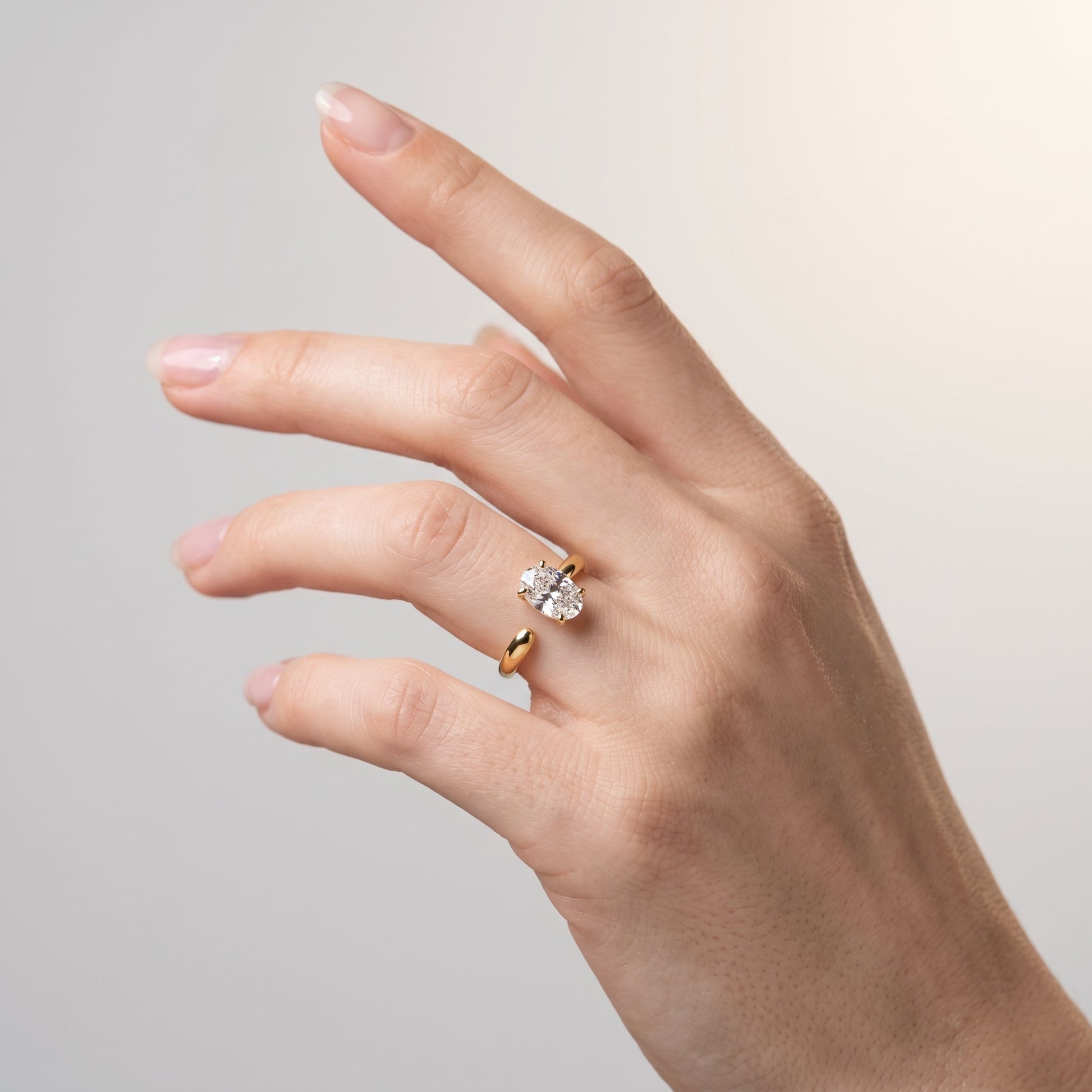 Marquise Swirl Solitaire Engagement Ring – 1 CT Lab Grown Diamond