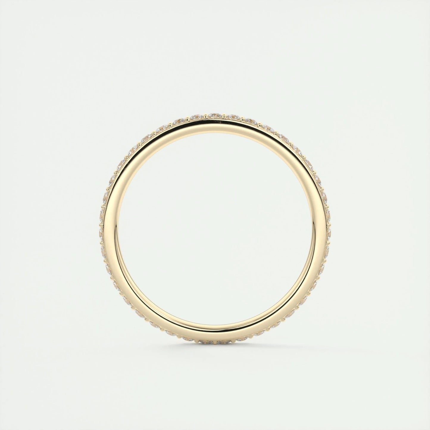 0.37 CT Round Full Eternity CVD EF/VVS Diamond Wedding Band 10