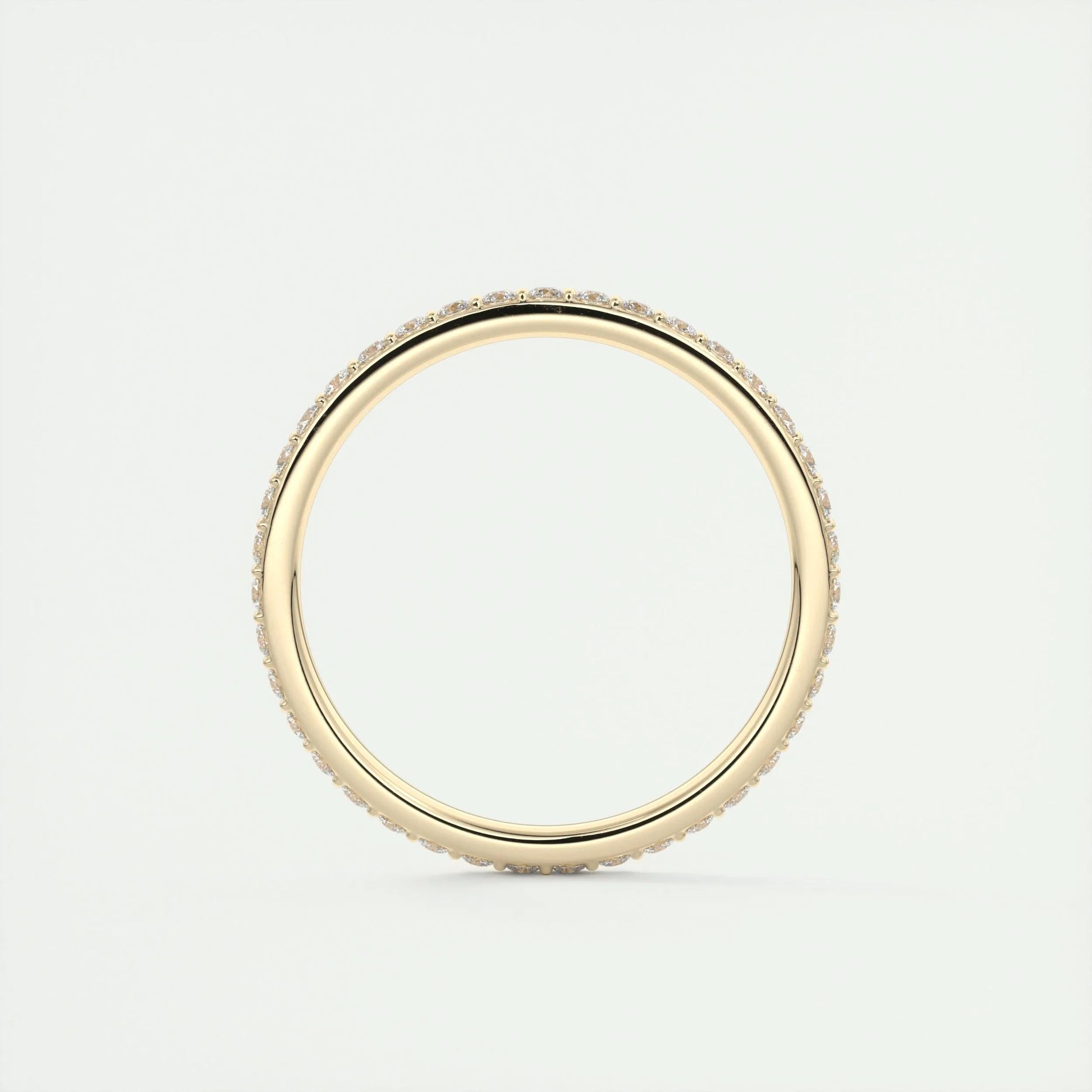 0.37 CT Round Full Eternity CVD EF/VVS Diamond Wedding Band 10