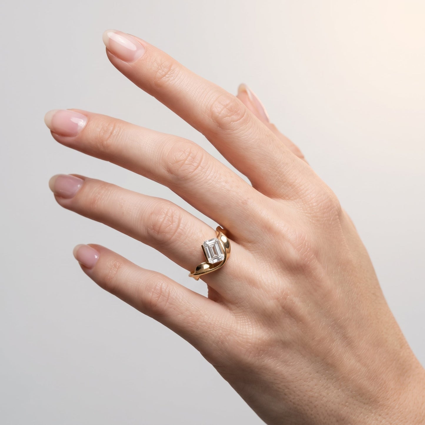 Marquise Swirl Solitaire Engagement Ring – 1 CT Lab Grown Diamond