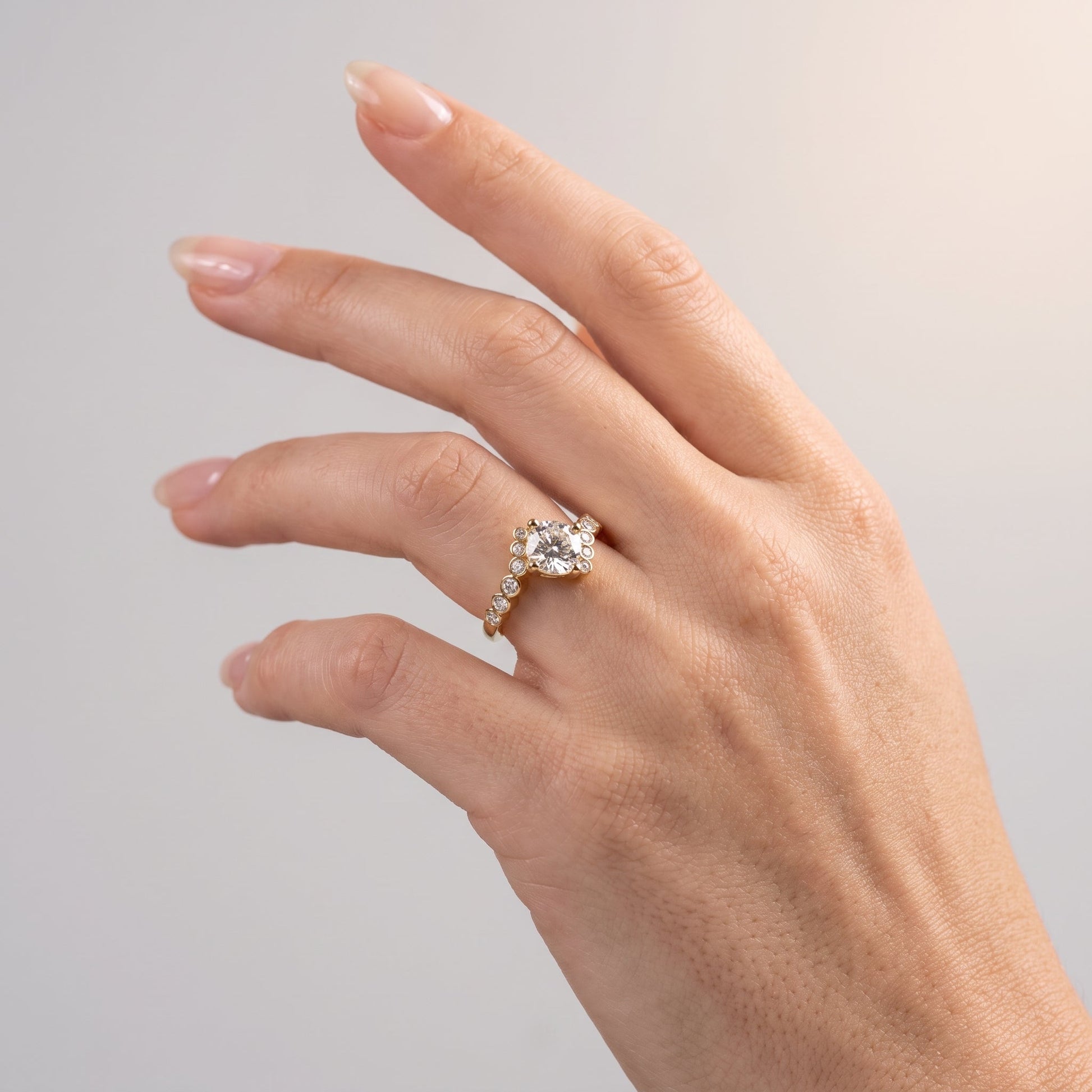 Marquise Swirl Solitaire Engagement Ring – 1 CT Lab Grown Diamond