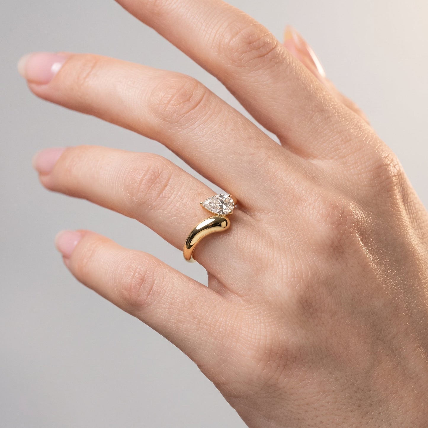 Marquise Swirl Solitaire Engagement Ring – 1 CT Lab Grown Diamond