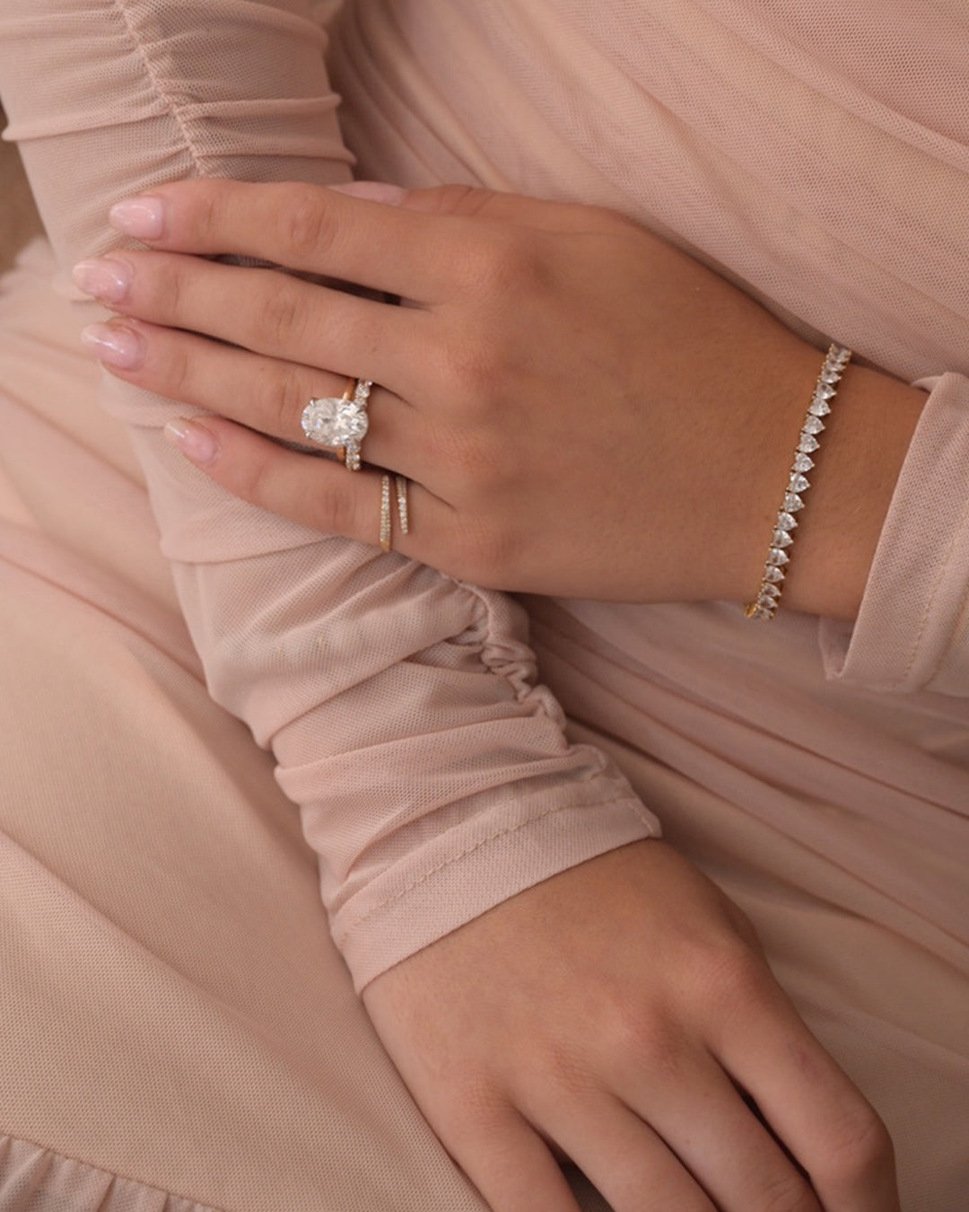 2 CT Round Three Stones Lab Grown Diamond Engagement Ring