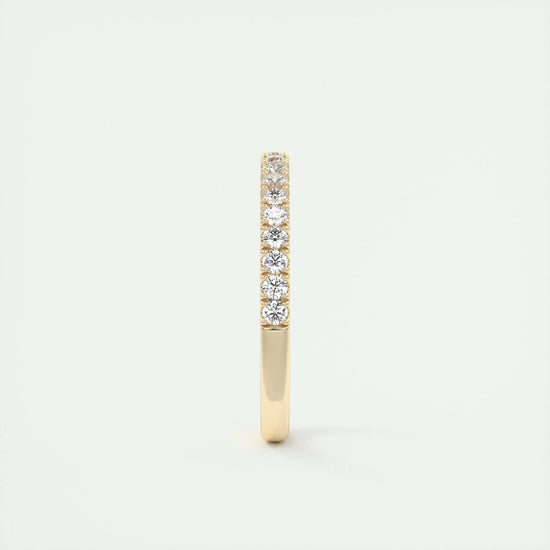 0.38 CT Round Half Eternity CVD EF/VVS Diamond Wedding Band 11
