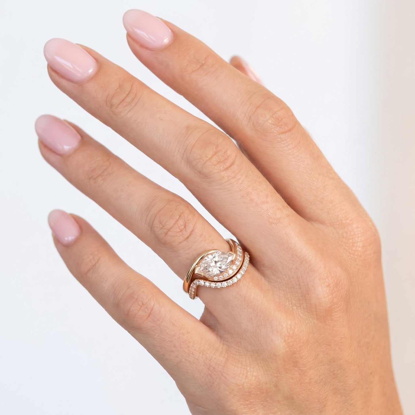 1.0 CT Round Solitaire Moissanite Diamond Bridal Ring Set