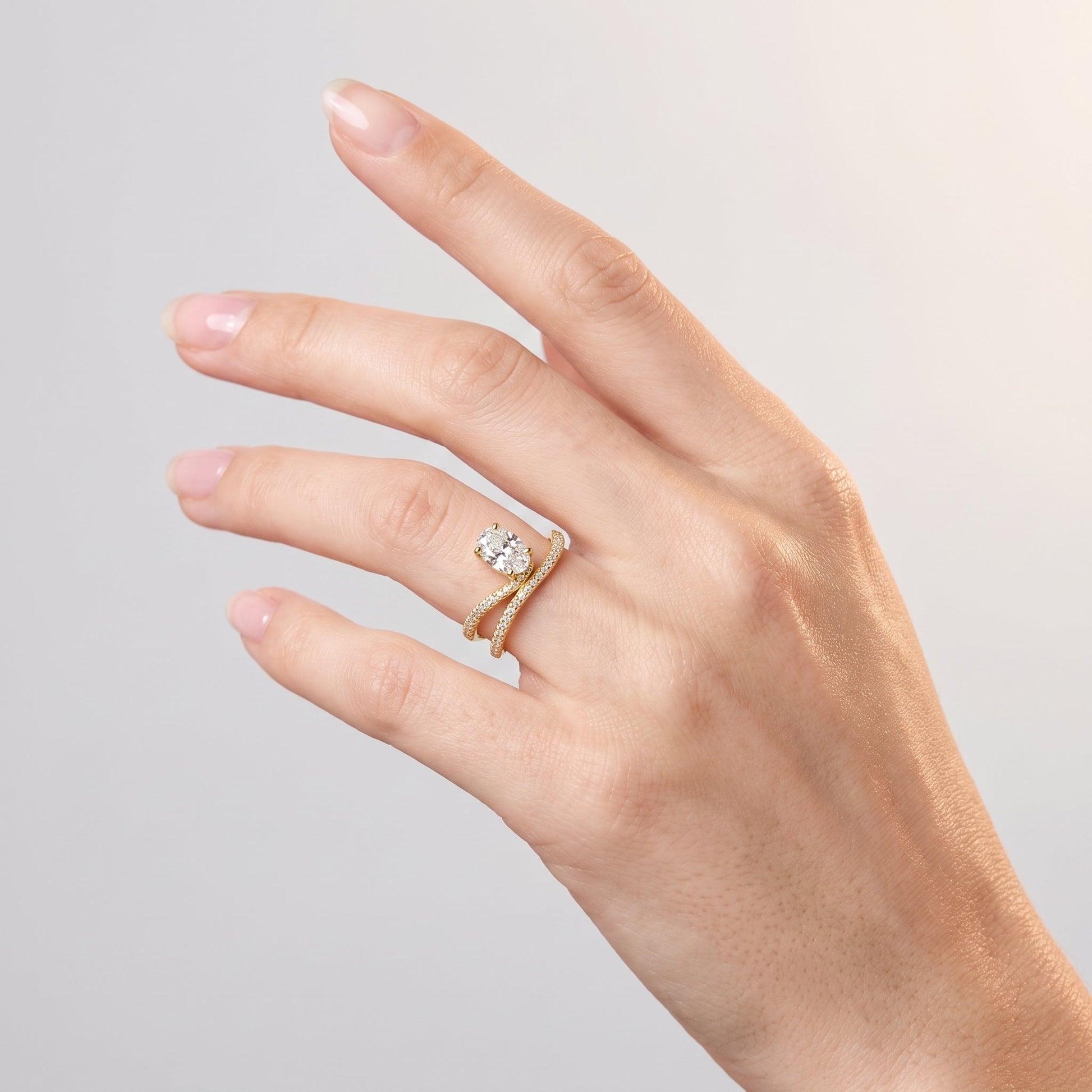 Marquise Swirl Solitaire Engagement Ring – 1 CT Lab Grown Diamond
