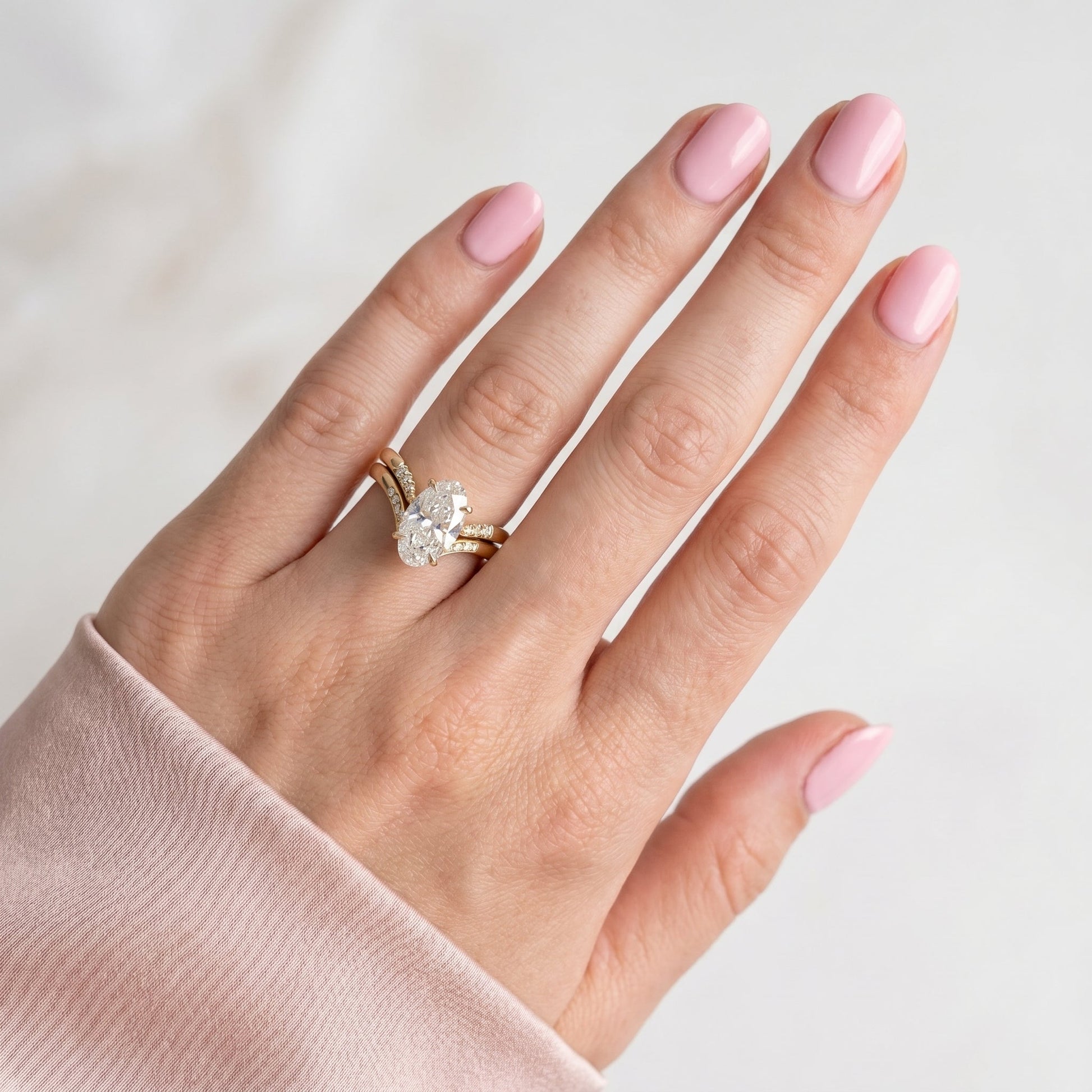 1.0 CT Round Solitaire Moissanite Diamond Bridal Ring Set