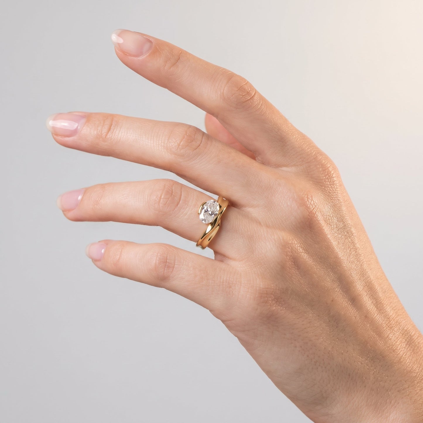 Marquise Swirl Solitaire Engagement Ring – 1 CT Lab Grown Diamond