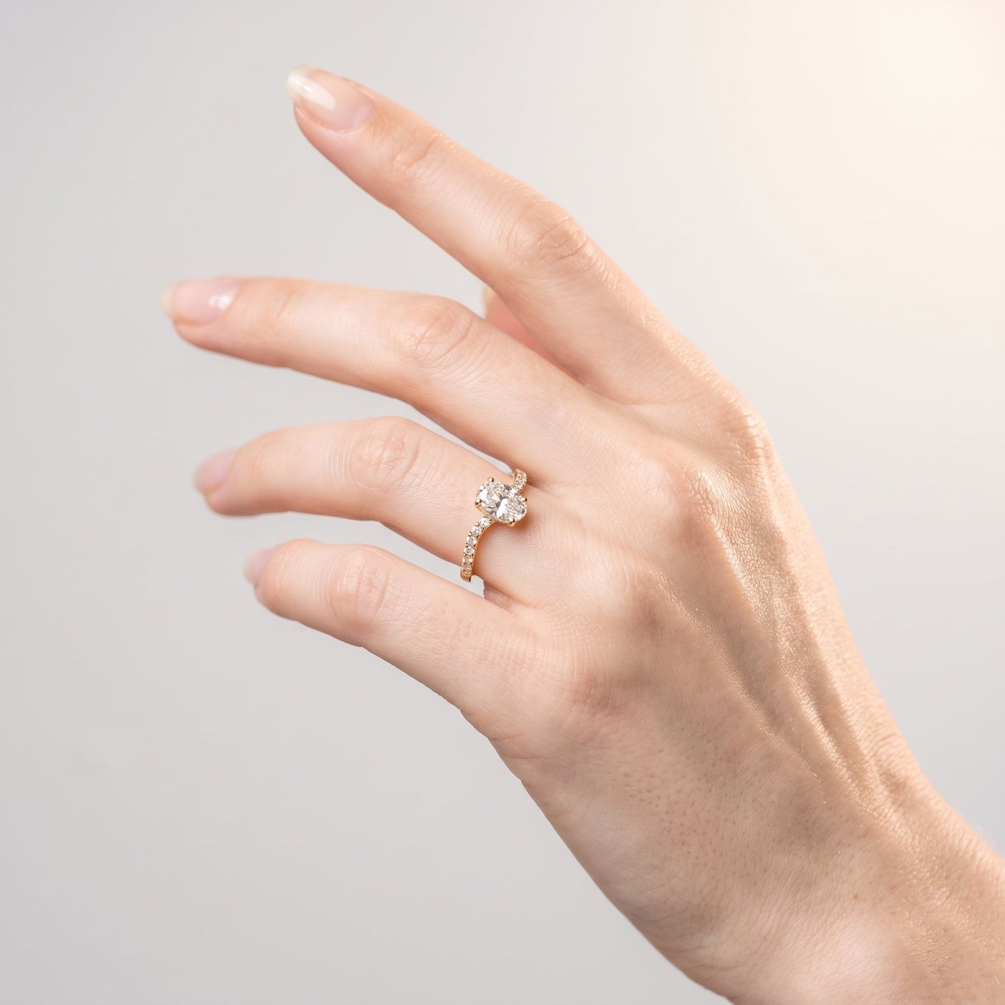 Marquise Swirl Solitaire Engagement Ring – 1 CT Lab Grown Diamond