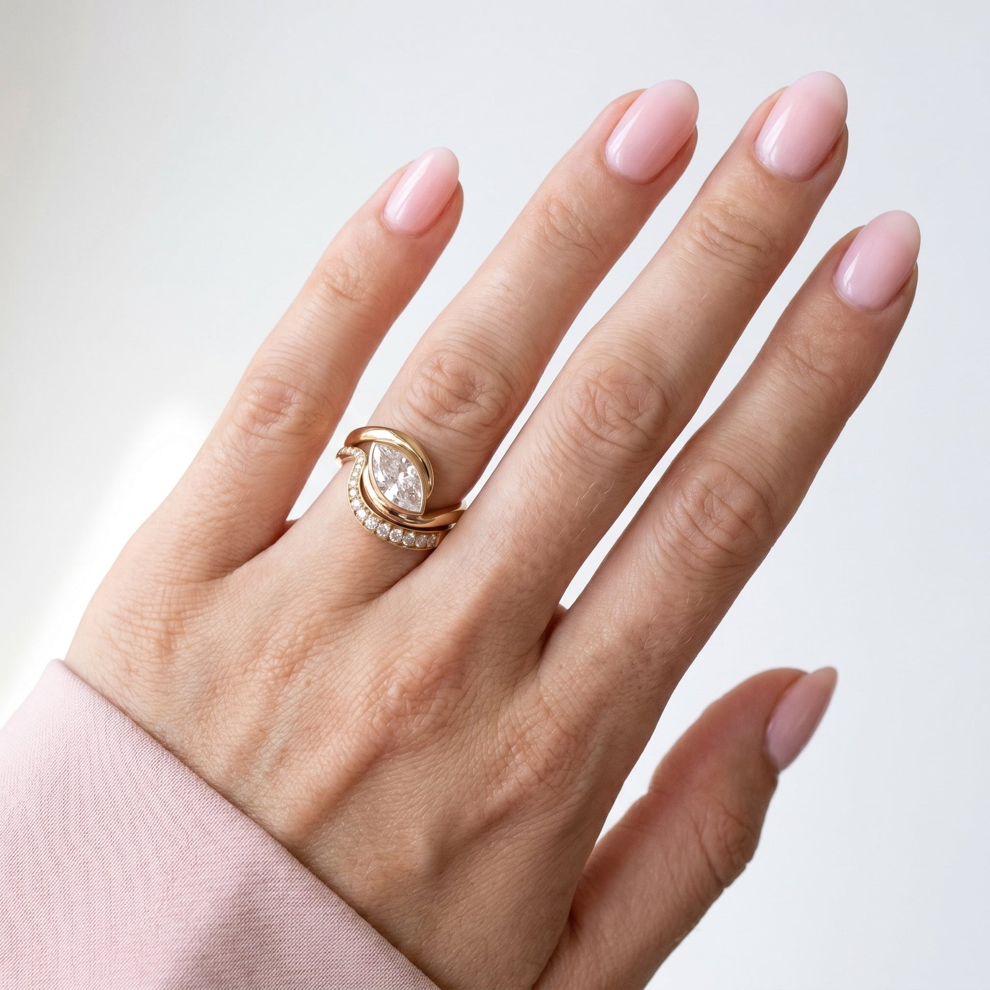 1.0 CT Round Solitaire Moissanite Diamond Bridal Ring Set