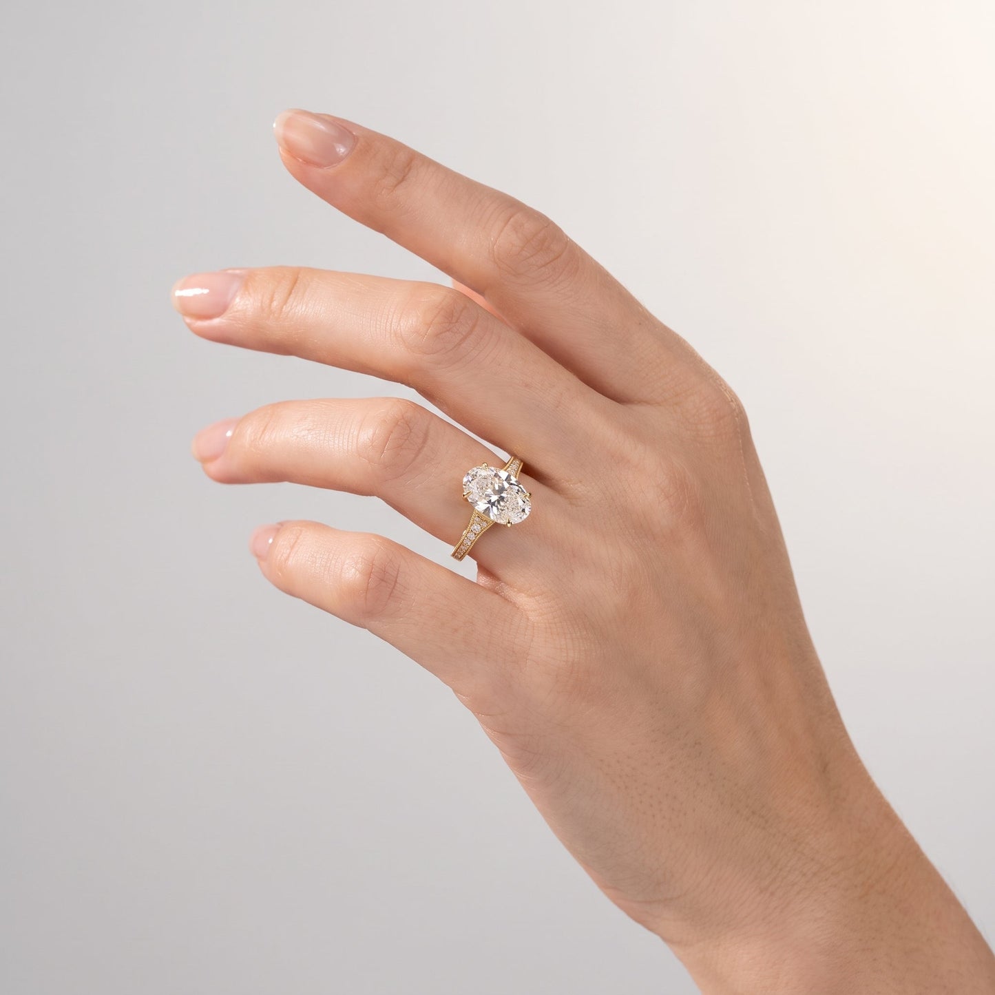 Marquise Swirl Solitaire Engagement Ring – 1 CT Lab Grown Diamond