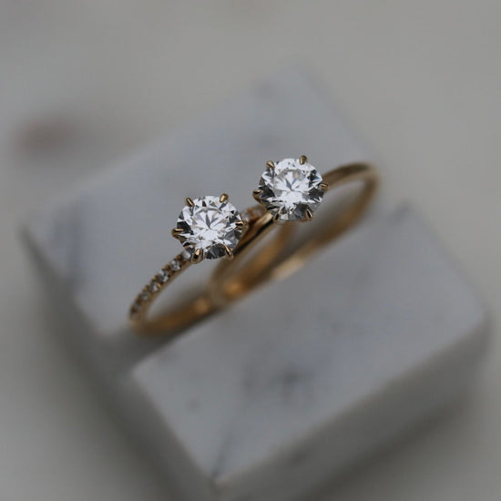 0.75 CT Round Solitaire CVD E/VS2 Diamond Engagement Ring 4