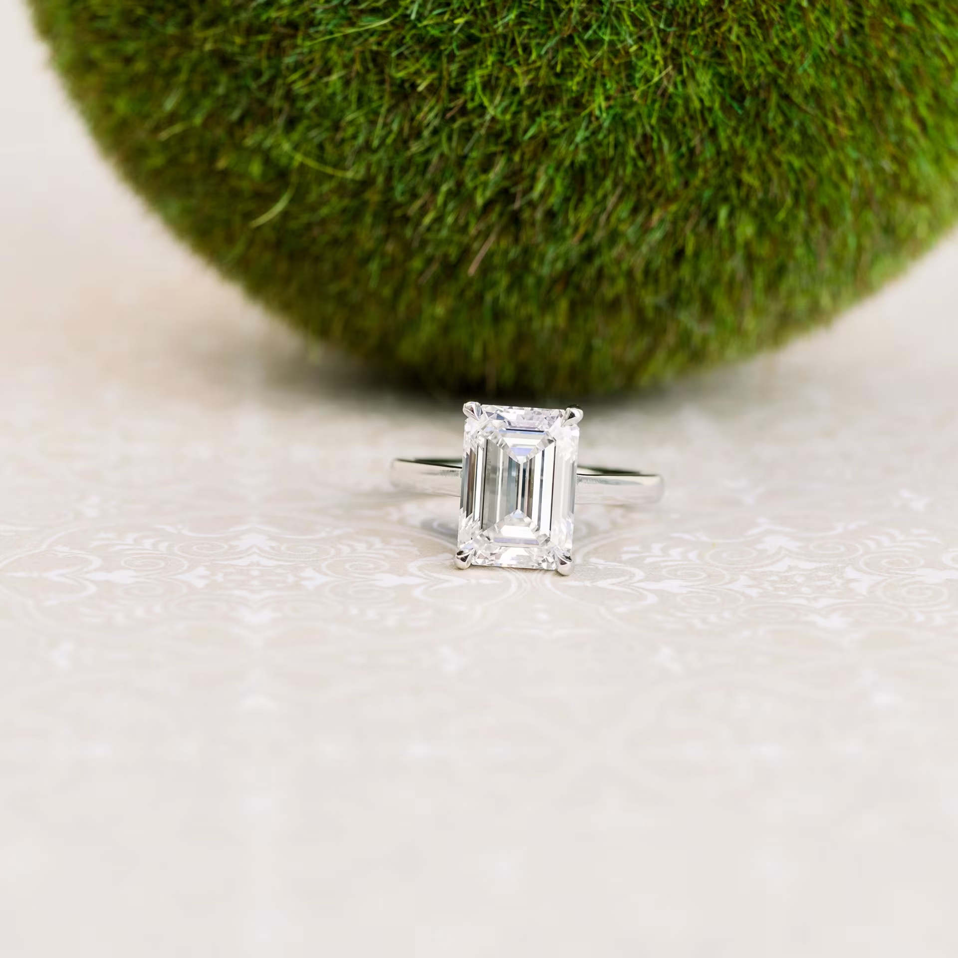 Marquise Cut Cluster Styled Lab Grown Diamond Engagement Ring