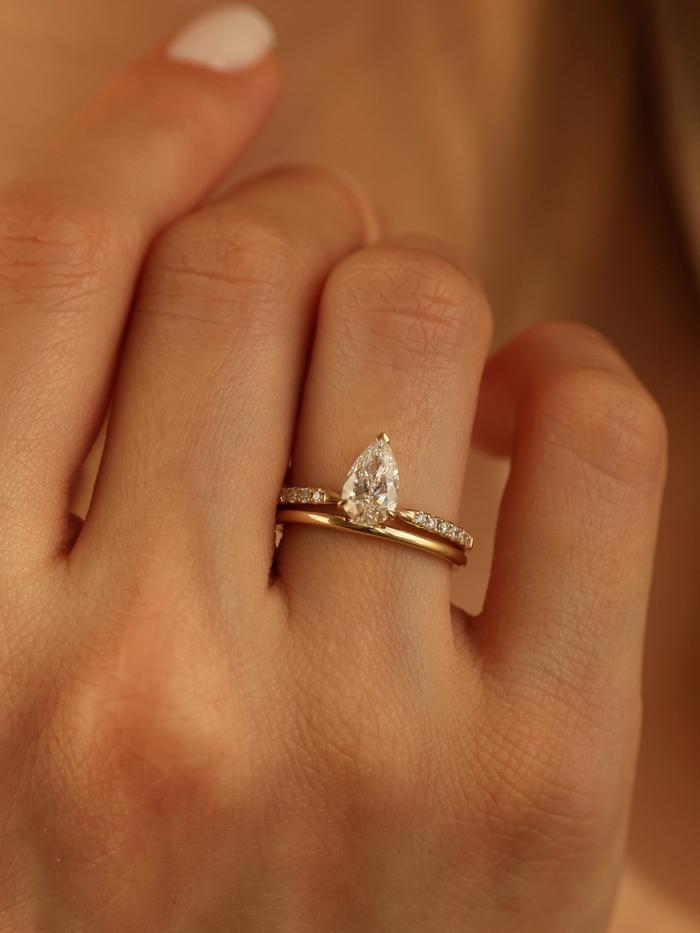 Marquise Cut Cluster Styled Lab Grown Diamond Engagement Ring