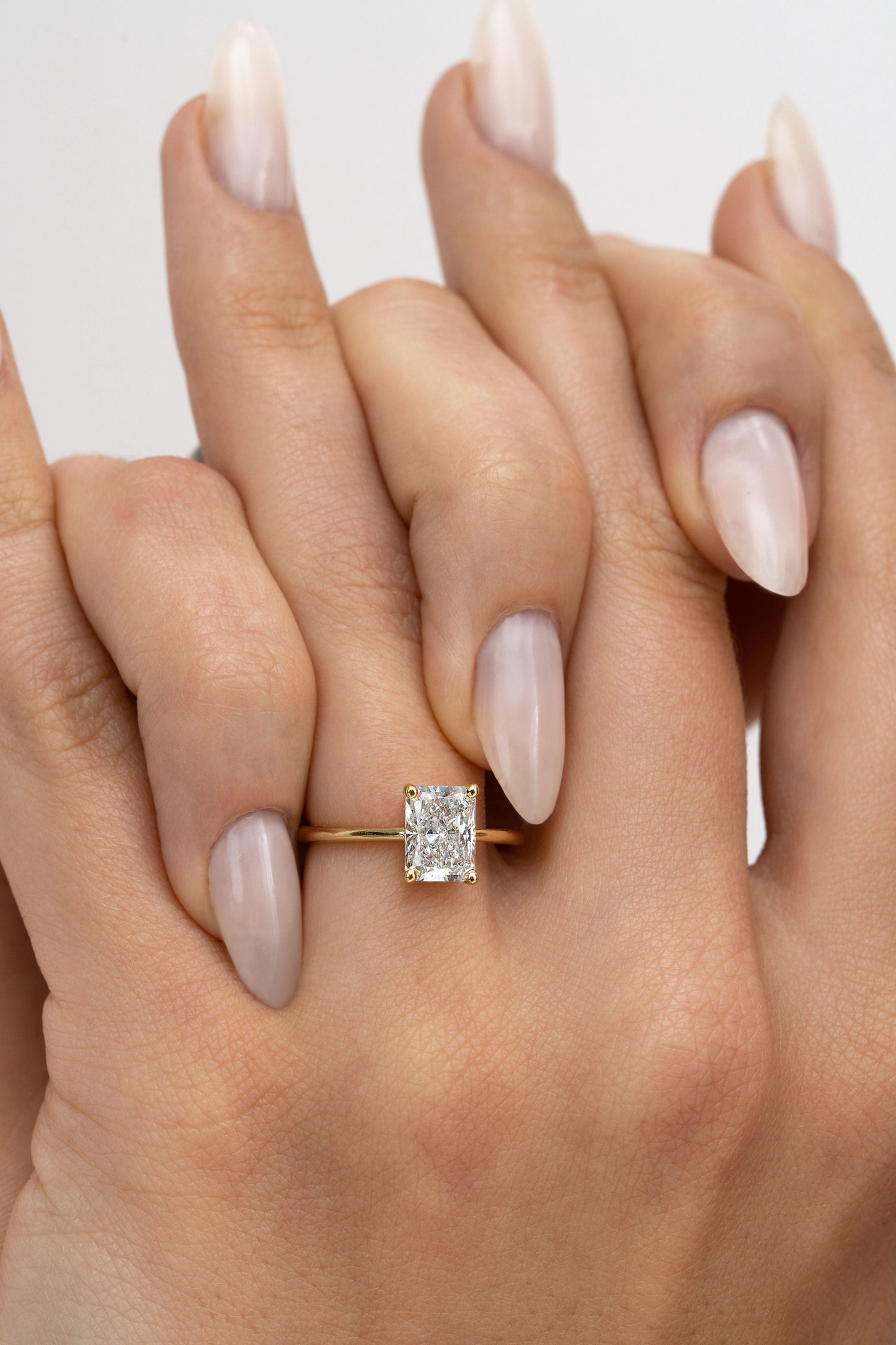 2 CT Round Three Stones Lab Grown Diamond Engagement Ring