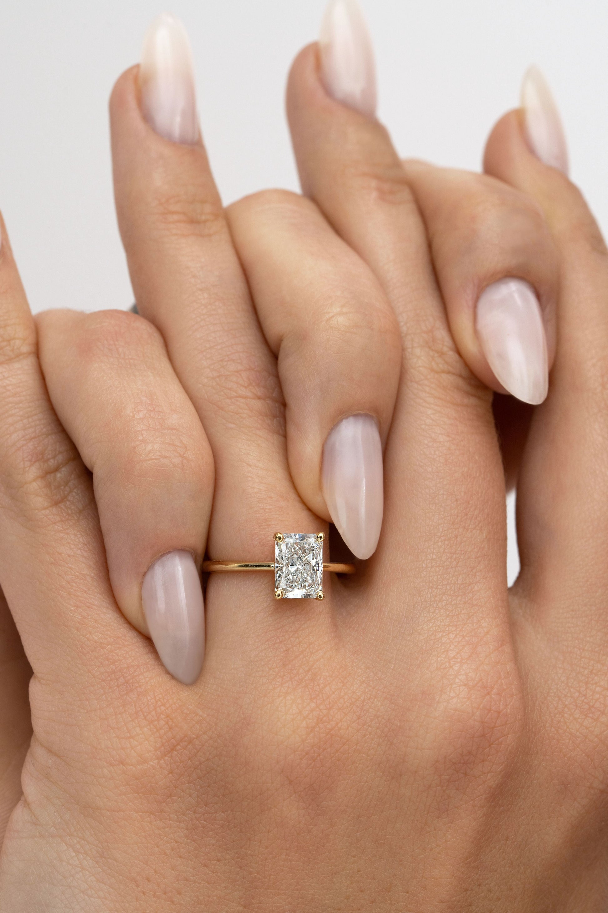 2 CT Round Three Stones Lab Grown Diamond Engagement Ring