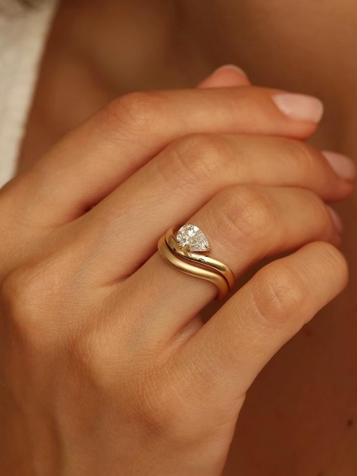 Marquise Cut Cluster Styled Lab Grown Wedding Band