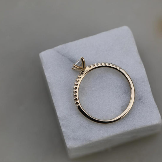 0.50 CT Emerald Solitaire CVD E/VVS1 Diamond Engagement Ring 6